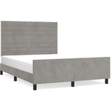  Posteljni okvir z vzglavjem svetlo siv 140x190 cm žamet, (20788059) | Shoptok.si
