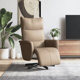 Maison Chic Naslanjač - Relax naslanjač z naslonom za noge kapučino barve umetno usnje, (22042203) | Shoptok.si