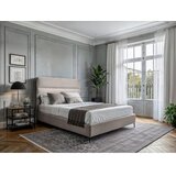 MID.YOU POSTELJA BOXSPRING x , tekstil, leseni material krem barve | Shoptok.si
