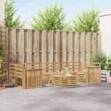  Set vanjskih sofa 8 kom. Bijela Čvrsto drvo akacije | shoptok.hr