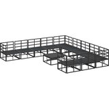  Sjedeća garnitura za vrt 12 kom. Crna Aluminij | shoptok.hr