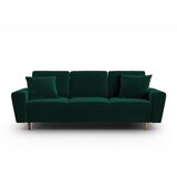 Cosmopolitan Design Zelena baršunasti sklopiva/s prostorom za odlaganje sofa 235 cm Kyoto – Cijene