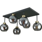  Plafonski luster NESSA 6xE27/60W/230V crna/zlatna/zadimljena crna | Eponuda.com