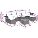  8-dijelni set vrtnih sofa od poliratana s jastucima bež | shoptok.hr