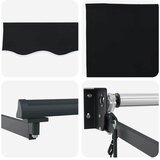Nadstrešnica Crna 400 × 300 cm Poliester i metal | shoptok.hr