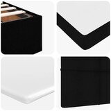  Otomanski okvir kreveta s madraca crni 120x190 cm od tkanine | shoptok.hr