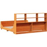 Krevet s regalom za knjige bez madraca 200x200 cm masivno drvo | shoptok.hr