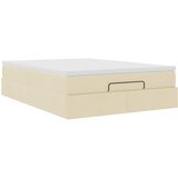  Otomanski krevet s madracem krem 140x200 cm tkanine | shoptok.hr