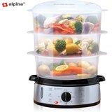 Alpina električni parni kuhalnik za hrano, 800W, 9L | Shoptok.si