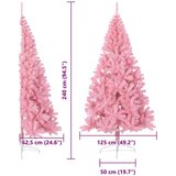  Božićno drvce s ukrasnim gudačkim svjetlima Ružičasta 240 cm | shoptok.hr