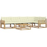  Set vanjskih sofa 6 pcs Bijela i krem | shoptok.hr