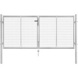  Vrtna vrata od pocinčanog čelika 300x100 cm srebrne boje | Eponuda.com