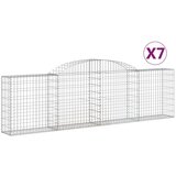 vidaXL Obokane gabion košare 7 kosov 300x30x80/100 cm cinkano železo, (20758172) | Shoptok.si