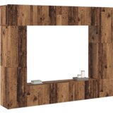  Set TV komoda s policom Zidne s pohranom 8 pcs Staro drvo 80 x 30 x 30 cm | shoptok.hr