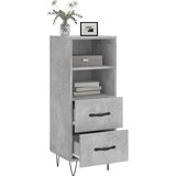  Komoda siva boja betona 34,5x34x90 cm od konstruiranog drva | shoptok.hr