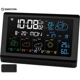 Manta MTO200B windy vremenska postaja, pametna, namizna, čas, vreme, temperatura, vlažnost, tlak, priložen 1x brezžični senzor, črna, (21222354) Cene