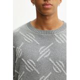 Daily Paper Pulover Tevin Monogram Knit za muškarce, boja: siva, lagane, 2521120 | shoptok.hr