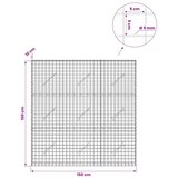  Gabion s žicom debljine 5 mm i mrežom 5x5 cm 150x10x150 cm - 10 cm 150 cm 150 cm | shoptok.hr