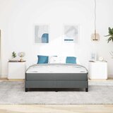 vidaXL Postelja z vzmetnico z vzmetnico Temno siva 140 x 200 cm blago, (5000124141) | Shoptok.si