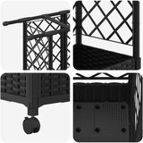 Povišeni krevet s mrežom i krovom Crna 164 x 40 x 127 cm PP | shoptok.hr