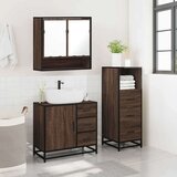 vidaXL 3-dijelni set kupaonskog namještaja boja smeđeg hrasta drveni | shoptok.hr