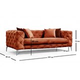  Oranžna žametna sedežna garnitura 197 cm Como – | Shoptok.si