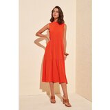 Trendyol Ženska haljina Midi narandžasta | crvena Cene