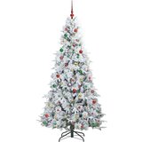 vidaXL Umjetno božićno drvce s nogom s stalakom Zelena 210 cm PE i PVC | shoptok.hr