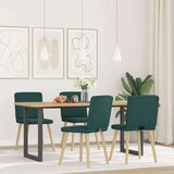  Blagovaonske stolice 4 kom tamnozelene tkanine | shoptok.hr