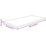  Kupaonska radna ploča svjetlosmeđa 100x50x2,5 cm tretirano drvo | shoptok.hr