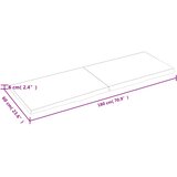 Stolna ploča tamnosmeđa 180x60x(2-6) cm obrađena masivna hrast | shoptok.hr
