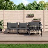 Maison Chic Seti vrtnega pohištva - Vrtna garnitura 4-delna z blazinami antracit poli ratan, (21797803) | Shoptok.si