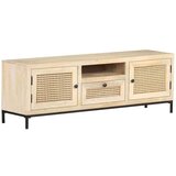 vidaXL TV ormarić 120x30x40 cm od masivnog drva manga i prirodne trske | shoptok.hr