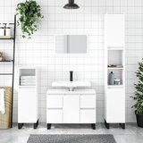vidaXL Kupaonski ormarić sjajni bijeli 30x30x100 cm konstruirano drvo Cijene