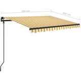  Avtomatsko zložljiva tenda s stebrički 3x2,5 m rumena in bela, (20728921) | Shoptok.si