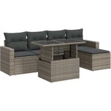Maison Chic Seti vrtnega pohištva - Vrtna garnitura - Vrtni pohištvo set 6-delna z blazinami siv poli ratan, (21808181) | Shoptok.si
