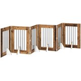  Vrata za pse s postoljem 6 pcs Staro drvo 60 x 80 cm | shoptok.hr