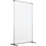 SMIT VISUAL Modularna predelna stena, prozorna, VxŠxG 1850 x 1250 x 500 mm, aluminijast okvir, z nogami | Shoptok.si