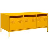 Maison Chic Klubska mizica - kavna mizica - Nizka mizica gorčično rumena 101,5x50x43,5 cm valjano jeklo, (21754806) | Shoptok.si