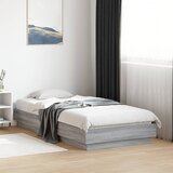  Okvir kreveta s LED svjetlima siva boja hrasta 75 x 190 cm | shoptok.hr