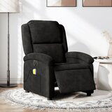 Maison Chic Električni masažni naslanjač - Relax naslanjač črn žamet, (22061775) | Shoptok.si