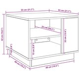  Stol za kavu Artisan hrast 55x55x42 cm izrađeno drvo | shoptok.hr