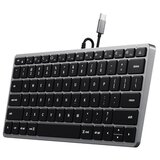 Satechi Žična tipkovnica Slim W1 USB-C BACKLIT, ZDA, vesoljsko siva | Shoptok.si