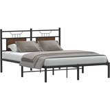 Maison Chic Posteljni okvir - Dvoposteljna postelja - Zakonska postelja brez vzmetnice hrast 140x200 cm inženirski les-J12013, (21767133) | Shoptok.si