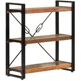  Regal za knjige s 3 razine 77x30x80cm obnovljeno drvo i željezo | shoptok.hr