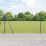 vidaXL evropska ograja nabor 2 siva jeklo 25 x 1.2 m vzdržljiva | Shoptok.si
