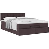  Otomanski krevet s madracem tamnosmeđi 140x190cm od tkanine | Eponuda.com
