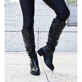Gemre Black Ruched Boots Angelico | ePonuda.com