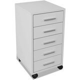 vidaXL Pisarniški predalnik s 5 predali bel, (20824606) | Shoptok.si