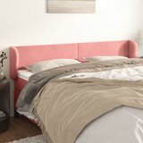vidaXL Vzglavje z ušesi roza 203x23x78/88 cm žamet Cene